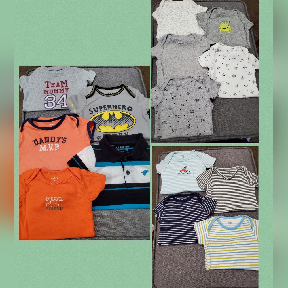 14 onesies boys size 6 months